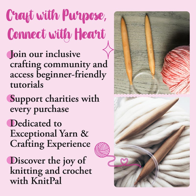 KnitPal 60-inch (150cm) Thick Oak Wooden Circular Knitting Needles with Cable Size 19 - Large Knitting Needles for Chunky Yarn with eBook - US Size 19 (15mm) - Image 5